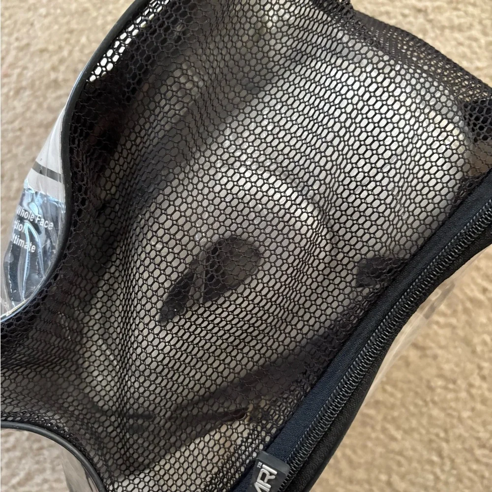 Black and White Head Guard with Face Shield size XS